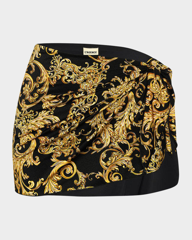Marceline Reversible Baroque Short Pareo Coverup